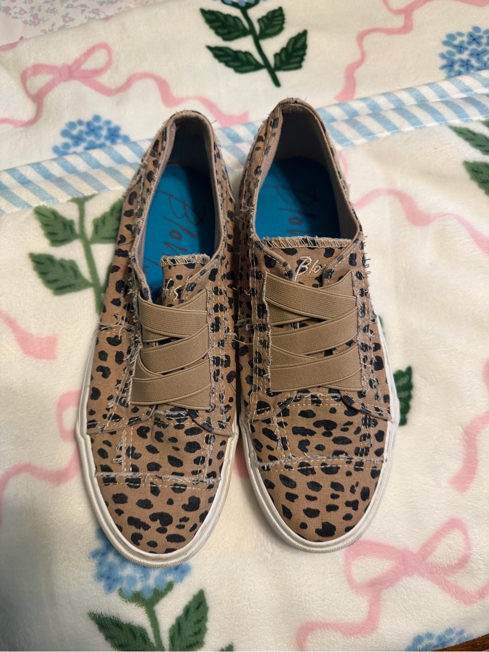 Blowfish Tan Leopard Print Slip-On Moccasins